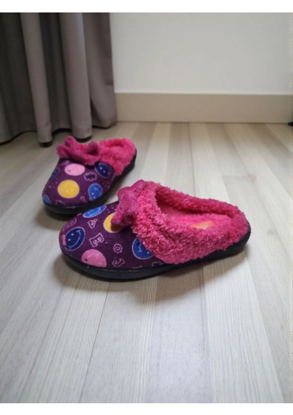 Çocuk Fiyonklu Yumuşak Taban Kreş Anaokulu Ev Terlik indirimleri