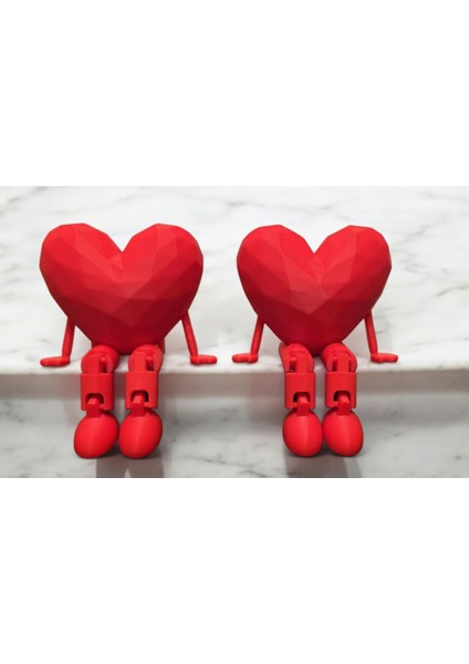Oturan Kalp Biblo – Sallanan Ayaklı Sevgili Figürleri Dekoratif Masa Süsü (1 Adet) fiyatları