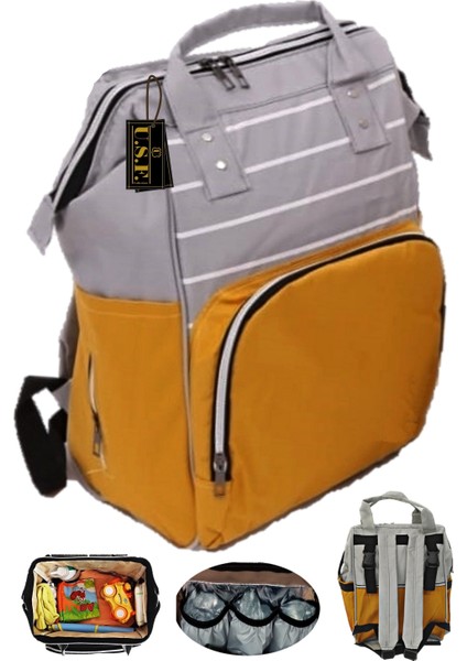 Anne Bebek Bakım Sırt Çantası Organizatör Fonksiyonel Termal Biberon Gözlü, Su Geçirmez Kumaş fiyatları