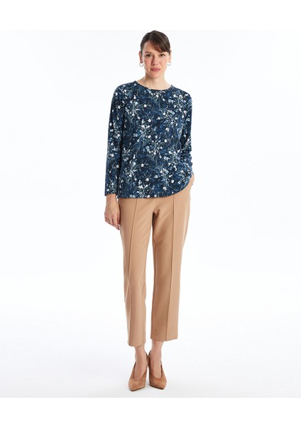 Yeni Sezon Bisiklet Yaka Desenli Kadın Bluz fiyatları