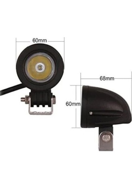 Motosiklet Sis Farı Beyaz Güçlü LED Far Odaklamalı Yuvarlak LED (1 Adet) fırsatları