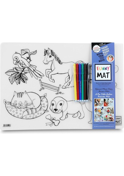 Çocuk Mat Evcil Hayvanlar & Vahşi Hayvanlar, 6'lı