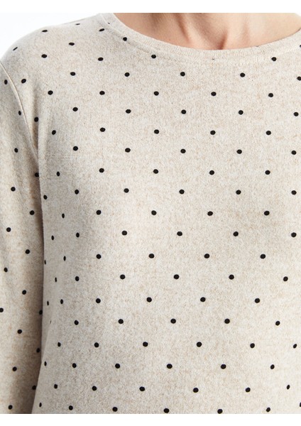 Yeni Sezon Bisiklet Yaka Puantiyeli Kadın Tişört modelleri