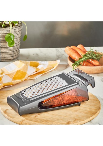 Life Paslanmaz Çelik Siyah Renk Çift Taraflı Hazneli Rende MIT1088