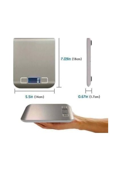 Mutfak Terazisi Paslanmaz Çelik Elektronik LCD Ağırlık 5 kg Ölçeklii Pişirme Ölçü Aleti modelleri