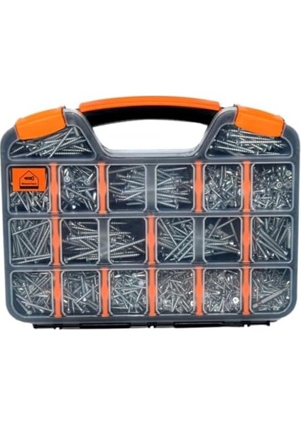 1231 Parça 16 Çeşit Vida Seti, Matkap Ucu- Büyük Sunta Vidası Seti-Vida Organizer Çantası modelleri