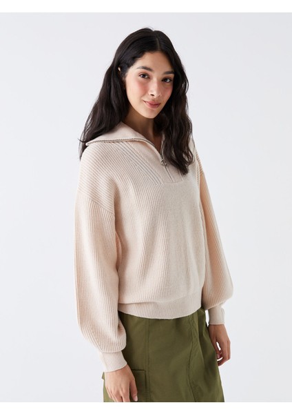 Yeni Sezon Polo Yaka Kadın Triko Kazak
