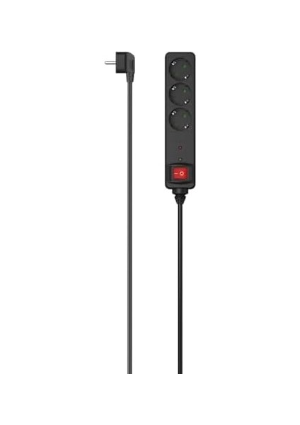 3'lü Akım Korumalı Priz,1.4m,siyah fiyatları