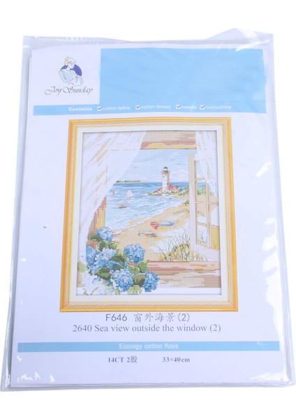 Dıy El Çapraz Dikiş Seti Nakış Seti 14CT Penceresi Deniz Çapraz Dikiş 33 * 40CM Ev Dekorasyonu (Yurt Dışından) fiyatları