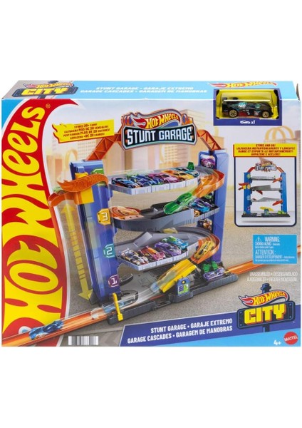 Akrobasi Garajı Oyun Seti Hot Başlangıç Garajı, 4 Katlı, 3-8 Yaş Arası Çocuklar Için GNL70 GNL70