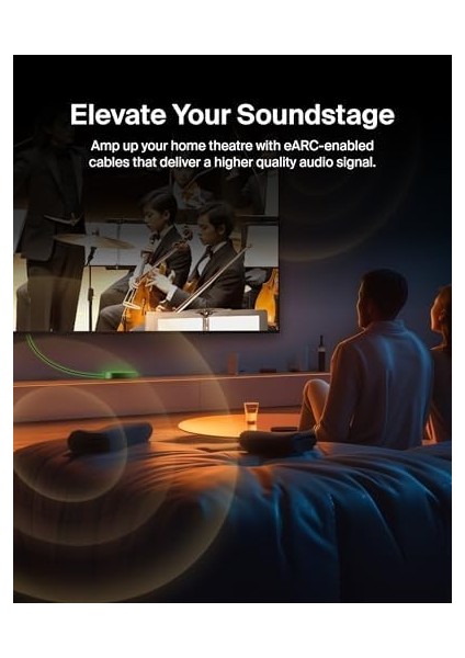 Yüksek Kaliteli Ultra Highspeed Hdmı-2.1 Kablo, 4k/dolby Vision Hdr, Tv'den Optimum Oynatma, 2,2 M – Siyah fiyatları