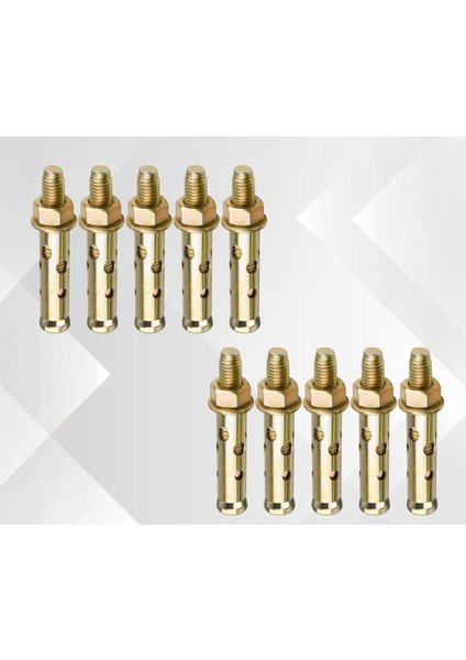 Gömlekli M6 Çelik Dübel Uzunluk 45 mm (10 Adet)