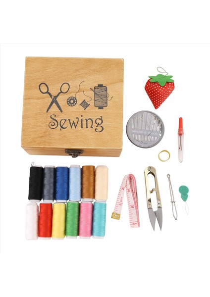 Ahşap Dikiş Kutusu Dikiş Aksesuarları Tamir Için Kit Çalışma Kutusu Malzemeleri (Yurt Dışından) modelleri