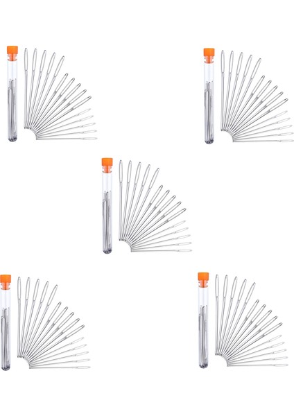 75 Adet Künt Iğneler Paslanmaz Çelik Büyük Göz Iplik Örgü Iğneleri Dikiş Iğneleri 3 Boyut (Yurt Dışından)