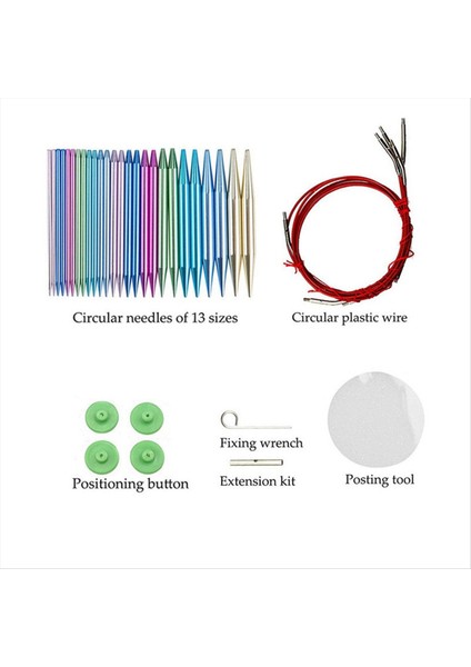 Dairesel Iğne Seti Alüminyum Oksit Çıkarılabilir ve Değiştirilebilir Dairesel Iğne Diy Örgü Aleti Kazak Iğne Seti (Yurt Dışından) fiyatları