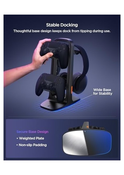 Oyun Kolu & Kulaklık Standı/kablo Düzenleyici Gamer Masaüstü Contoller Organizer VG400 - AMP07412 fiyatları