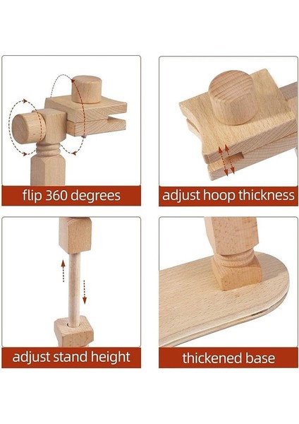 Nakış Stand Dönmüş Crossitch Stand Standı Kayın Ahşap Nakış Çember Tutucu Eller Serbest Iğne Noktası Çerçevesi Stand (Yurt Dışından) indirimleri