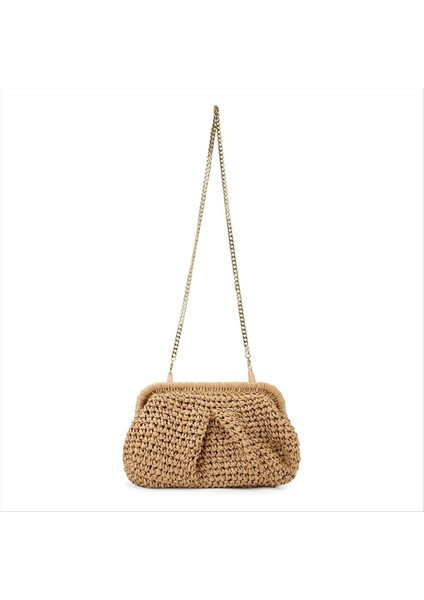 Kadınlar Için Saman Çanta Bulut Hamur Tatlı Çanta Saman Çapraz Omuz Çanta Yaz Plajı Dokuma Çanta (Yurt Dışından) indirimleri