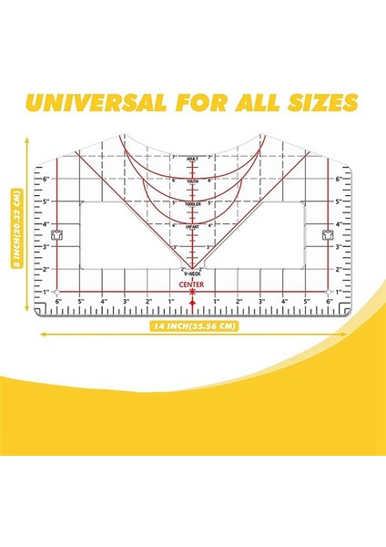 Hizalama Için T-Shirt Cetveli T-Shirt Cetvel Merkezli Tasarım T-Shirt Ölçüm Aracı Tüm Boyutlar Için Akrilik Cetvel (Yurt Dışından) modelleri