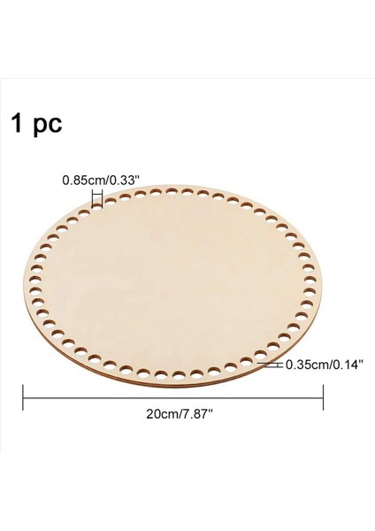 3pc 20CM Doğal Ahşap Sepet Alt Delikli Dıy Örgü Için Daire Boş Ahşap Taban Tığ Torbası Alt Şekillendirici Zanaat (Yurt Dışından) modelleri