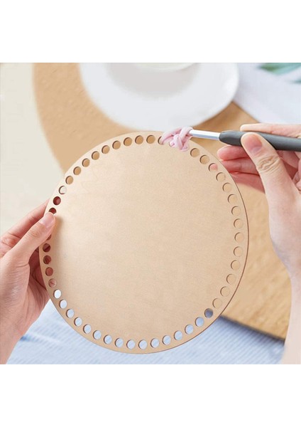 3pc 20CM Doğal Ahşap Sepet Alt Delikli Dıy Örgü Için Daire Boş Ahşap Taban Tığ Torbası Alt Şekillendirici Zanaat (Yurt Dışından) indirimleri