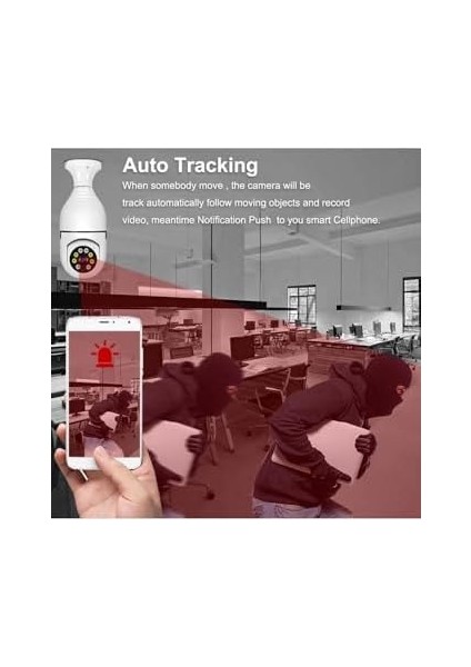 Wifi 360 Panoramik Ampul Kamera Güvenlik Kamerası Çift Wifi 360 Derece Gece Görüşlü modelleri