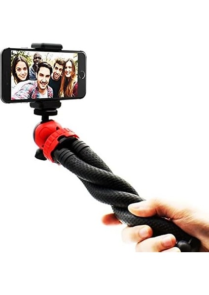 Esnek Youtuber Yayıncılar ve Sosya Medya Için Ideal 30CM Ahtapot 360 Derece Taşınabilir Ayakları Bükülebilir Selfie Telefon Tutuculu 3 Ayaklı Kampda Tatilde Gezilerde Çok Hafif 320GR modelleri
