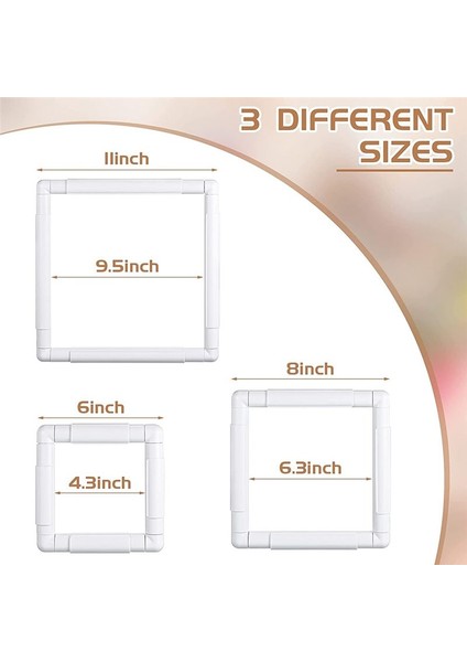 Kare Nakış Çember Çerçeveleri Beyaz Dikdörtgen Çember Nakış Snap Çerçeve Diy Dikiş Araçları Kapitone Ipek Boyama (Yurt Dışından) fırsatları