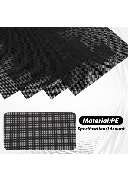 4pcs Plastik Örgü Tuval 14 Ct Siyah Plastik Örgü Tuval Tabakaları Nakış Için Plastik Örgü Ekran El Sanatları Için Dıy (Yurt Dışından) fiyatları