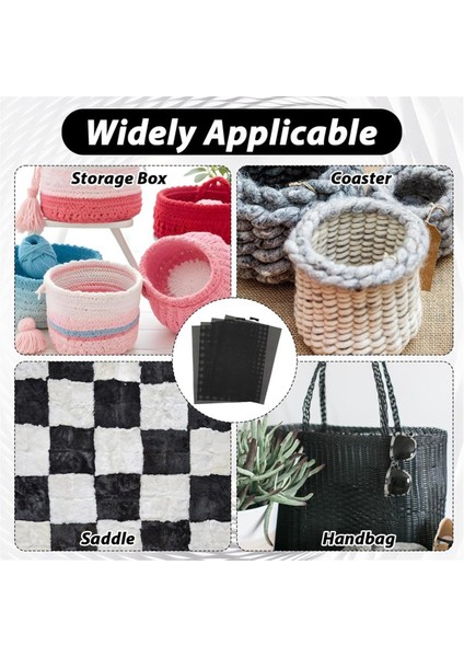 4pcs Plastik Örgü Tuval 14 Ct Siyah Plastik Örgü Tuval Tabakaları Nakış Için Plastik Örgü Ekran El Sanatları Için Dıy (Yurt Dışından) modelleri