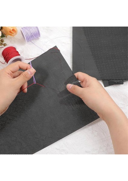 4pcs Plastik Örgü Tuval 14 Ct Siyah Plastik Örgü Tuval Tabakaları Nakış Için Plastik Örgü Ekran El Sanatları Için Dıy (Yurt Dışından) indirimleri
