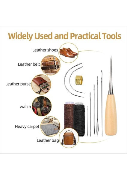 11 Adet Deri Dikiş Alet Kiti Deri Zanaat Dikiş Dikiş Kiti Dıy El Sanatları Tuval Deri Onarım (Yurt Dışından) fırsatları