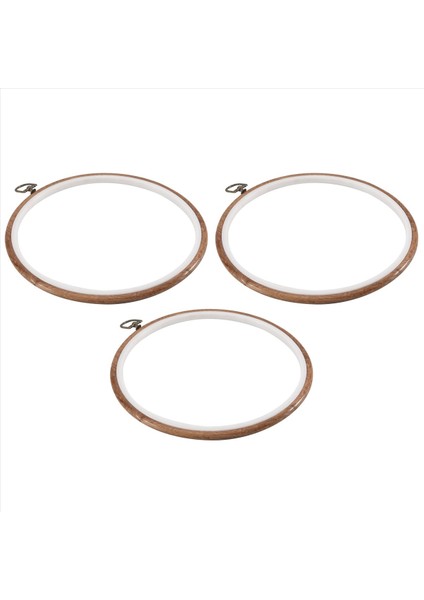 3 Parça 10 Inç 26CM Nakış Yüzüğü Çapraz Dikiş Yok Çemberler Set Taklit Edilmiş Ahşap Ekran Çerçeve Çemberi Nakış Kitleri (Yurt Dışından) modelleri