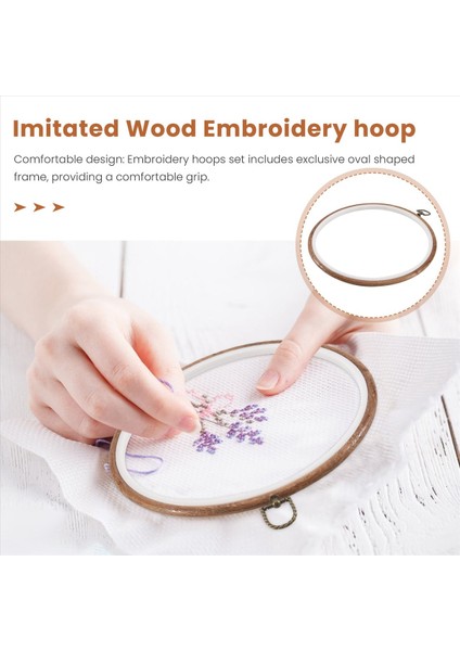 3 Parça 10 Inç 26CM Nakış Yüzüğü Çapraz Dikiş Yok Çemberler Set Taklit Edilmiş Ahşap Ekran Çerçeve Çemberi Nakış Kitleri (Yurt Dışından) indirimleri