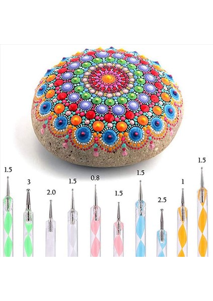 64 Pcs Mandala Kaynaklar Için Dotting Araçları Mandala Şablonları Kit Top Smisteliği Kil Heykel Oyma Araçları (Yurt Dışından) modelleri
