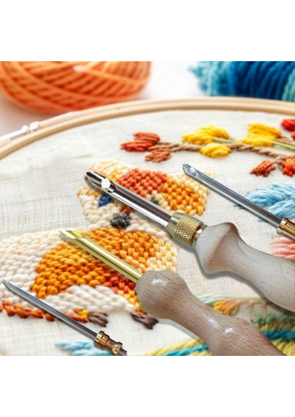 7pcs Yetişkinler Için Ayarlanabilir Yumruk Iğne Nakış Kiti - Araçlarla Tam Başlangıç Seti - Yumruk Iğnesi Için (Yurt Dışından) indirimleri