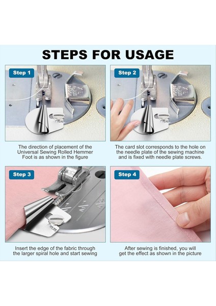 Evrensel Dikiş Havalandırılmış Hemmer Ayağı Havza Basınç Ayağı Dikiş Makinesi Için 6pcs (3/4/5/6/7/8mm) (Yurt Dışından) fırsatları