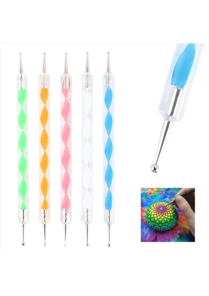 16 Pcs Mandala Dotting Araçları Boyama Kayaları Mandala Şablonları Kit Ball Stylus Kil Heykel Oyma Araçları (Yurt Dışından) fırsatları