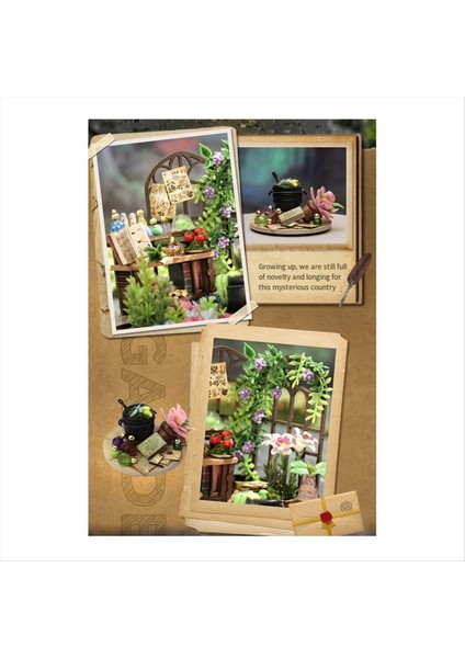Dıy Book Nook Yetişkinler Için Kitler - Ahşap Dollhouse- 3D Bulmaca Minyatür Ev Kiti Koleksiyoncular Için Magic Shop Diy Kabin (Yurt Dışından) indirimleri