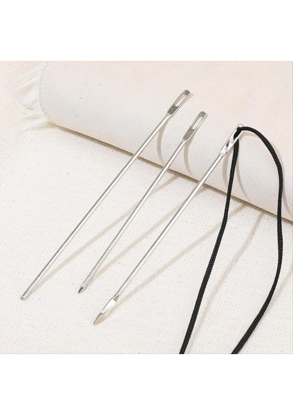 3 Pcs Drawstring Threader Aracı Yedek Dikiş Iğne Metal Hızlı Işaretleyici Halat Esnek Kolay Drawstring Threader (Yurt Dışından) modelleri
