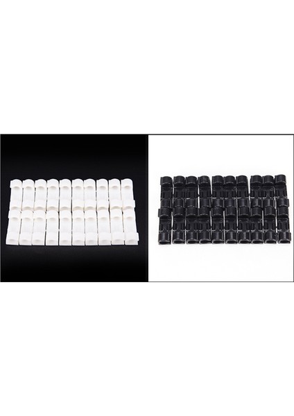 40PCS Tel Sabitleme Kelepçesi Klipsi Masaüstü Tel Temizleme Klipsleri Kelepçeler Kablo Klips Cihazı USB Kordon Klipsleri Tutucu Organizatör (Siyah Beyaz) (Yurt Dışından)