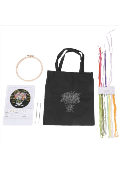 1 Canvas Tote Torbası 1 Nakış Çember Ipliği ve Iğne A ile Yeni Başlayanlar Için Nakış Başlangıç Kiti (Yurt Dışından) fiyatları