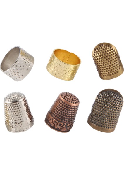 6 Adet Dikiş Yükseği Parmak Koruyucusu Ayarlanabilir Metal Parmak Kalkanı Koruyucusu Dikiş Nakış Iğnesi (Yurt Dışından)