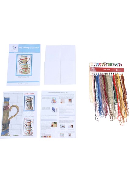 Dıy El Yapımı Iğne Işi Çapraz Dikiş Seti Nakış Kiti 14CT Kahve Fincanı Desen Çapraz Dikiş 28*42CM Ev Dekorasyon (Yurt Dışından) fırsatları