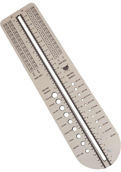 Yeni Başlayanlar Için Hafif Boyutlandırma Cetvelini Dikmek Için Örgü Için Ahşap Çok Fonksiyonlu Çorap Cetvel (Yurt Dışından)