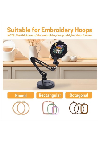 Nakış Çember Standı Ayarlanabilir Nakış Çember Standı Katlanabilir Metal Nakış Standı 360 Derece Rotasyon (Yurt Dışından) fırsatları