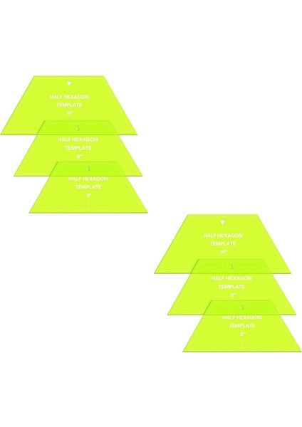 6pcs Yarı Altı Hekson Yatak Şablonu Akrilik Quilting Şablon Cetvel 8 9 10 Inç Yorgan Hükümdarları Kapitone Için (Yurt Dışından)