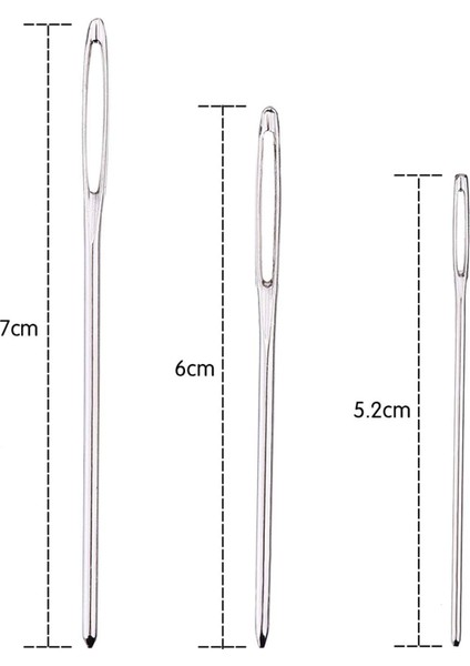 15 Adet Künt Iğneler Paslanmaz Çelik Büyük Göz Iplik Örgü Iğneleri Dikiş Iğneleri 3 Boyut (Yurt Dışından) indirimleri