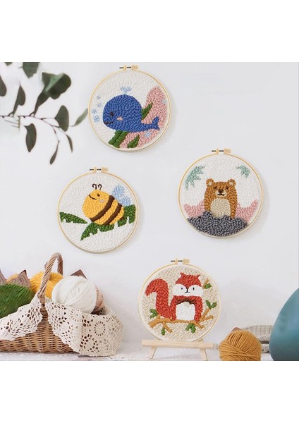 1 Set Yumruk Iğne Seti Yumruk Iğne Nakış Aletleri Ayarlanabilir Yumruk Iğne Uygulaması El Dikiş Severler Için Ayarlanmış (Yurt Dışından) modelleri