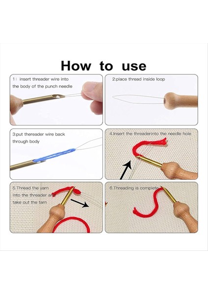 1 Set Yumruk Iğne Seti Yumruk Iğne Nakış Aletleri Ayarlanabilir Yumruk Iğne Uygulaması El Dikiş Severler Için Ayarlanmış (Yurt Dışından) fırsatları